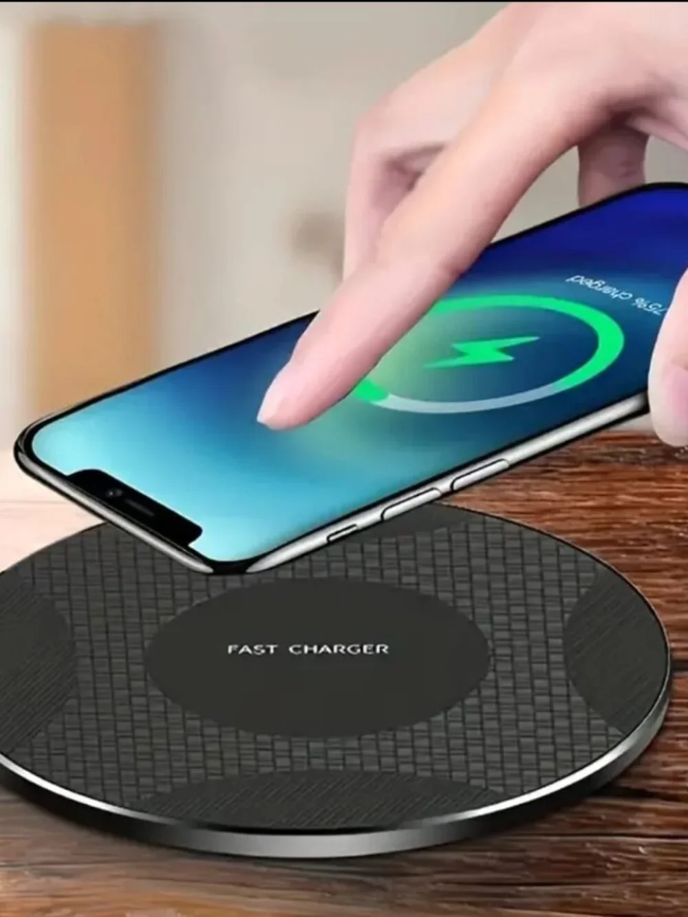 10W Wireless Charger Pad Stand Desktop Ultra-Thin Fast Charging Dock Station